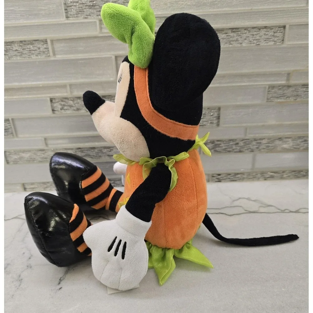 Disney Store Minnie Mouse‎ Pumpkin Halloween Plush Toy Jack O'Lantern Authentic